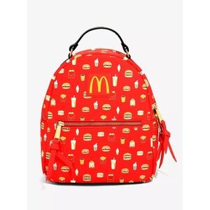 McDonald's LUNCH Mealtime Favorites Allover Print Mini Backpack NEW Graphic Fun